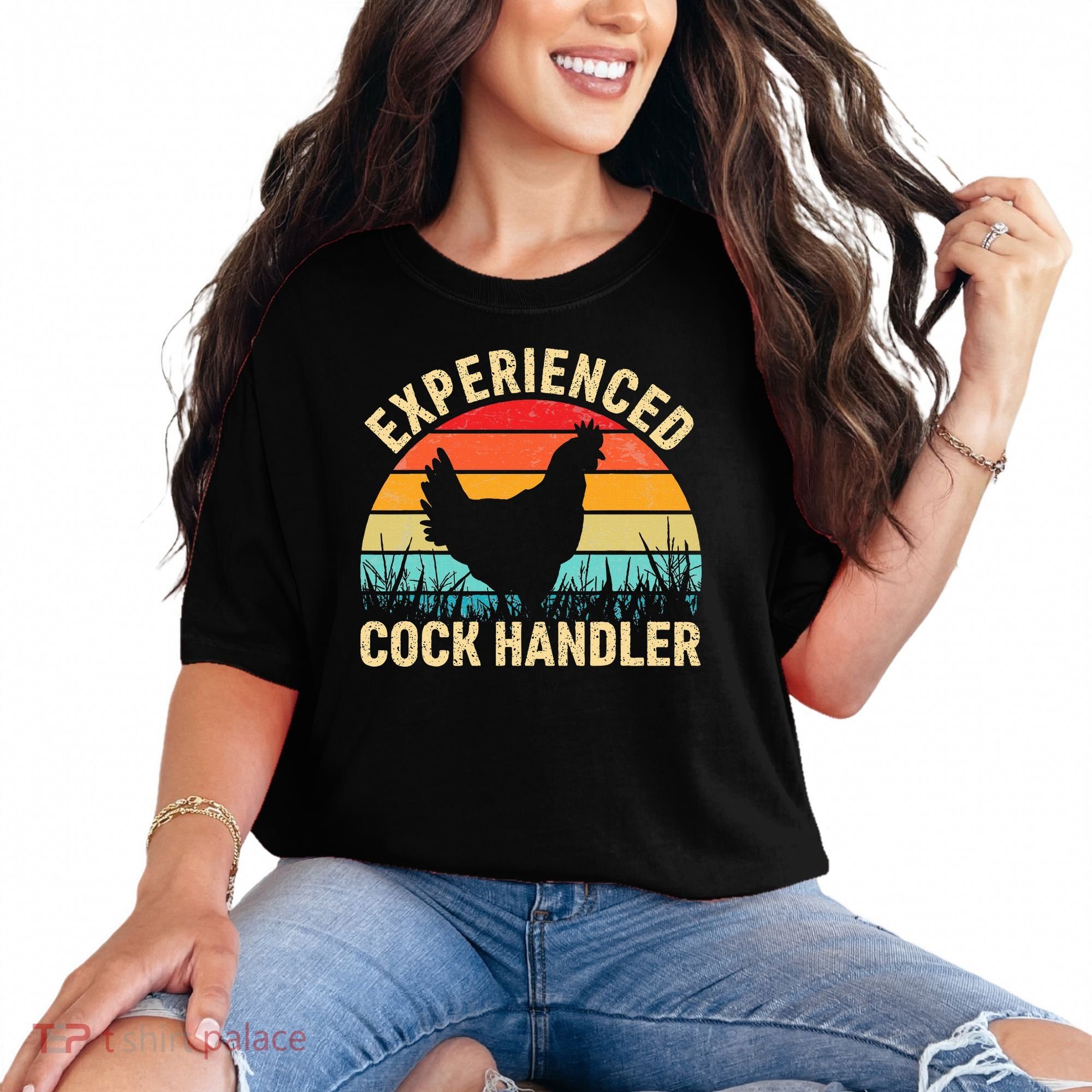 Experienced Cock Handler Chicken Farmer Pun Comfort Colors T-Shirt
