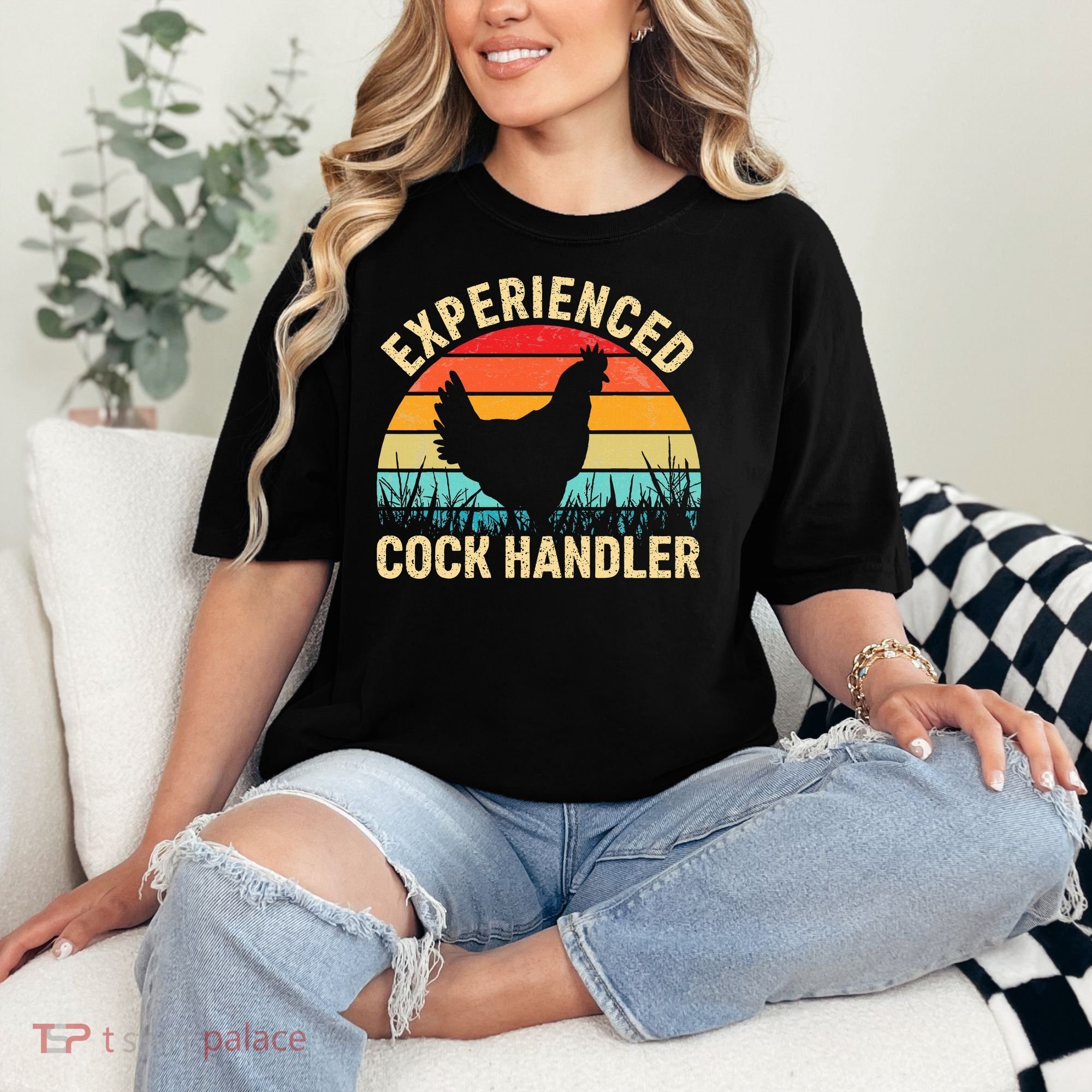 Experienced Cock Handler Chicken Farmer Pun Comfort Colors T-Shirt