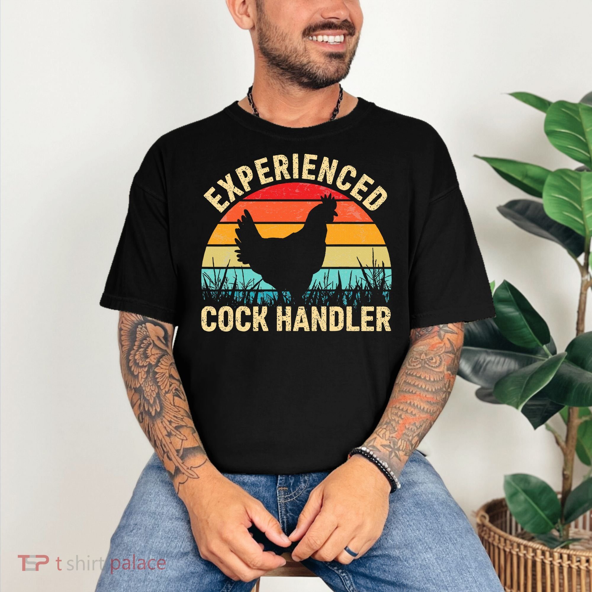 Experienced Cock Handler Chicken Farmer Pun Comfort Colors T-Shirt