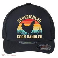 Experienced Cock Handler Chicken Farmer Pun Flexfit Unipanel Trucker Cap thumb 0
