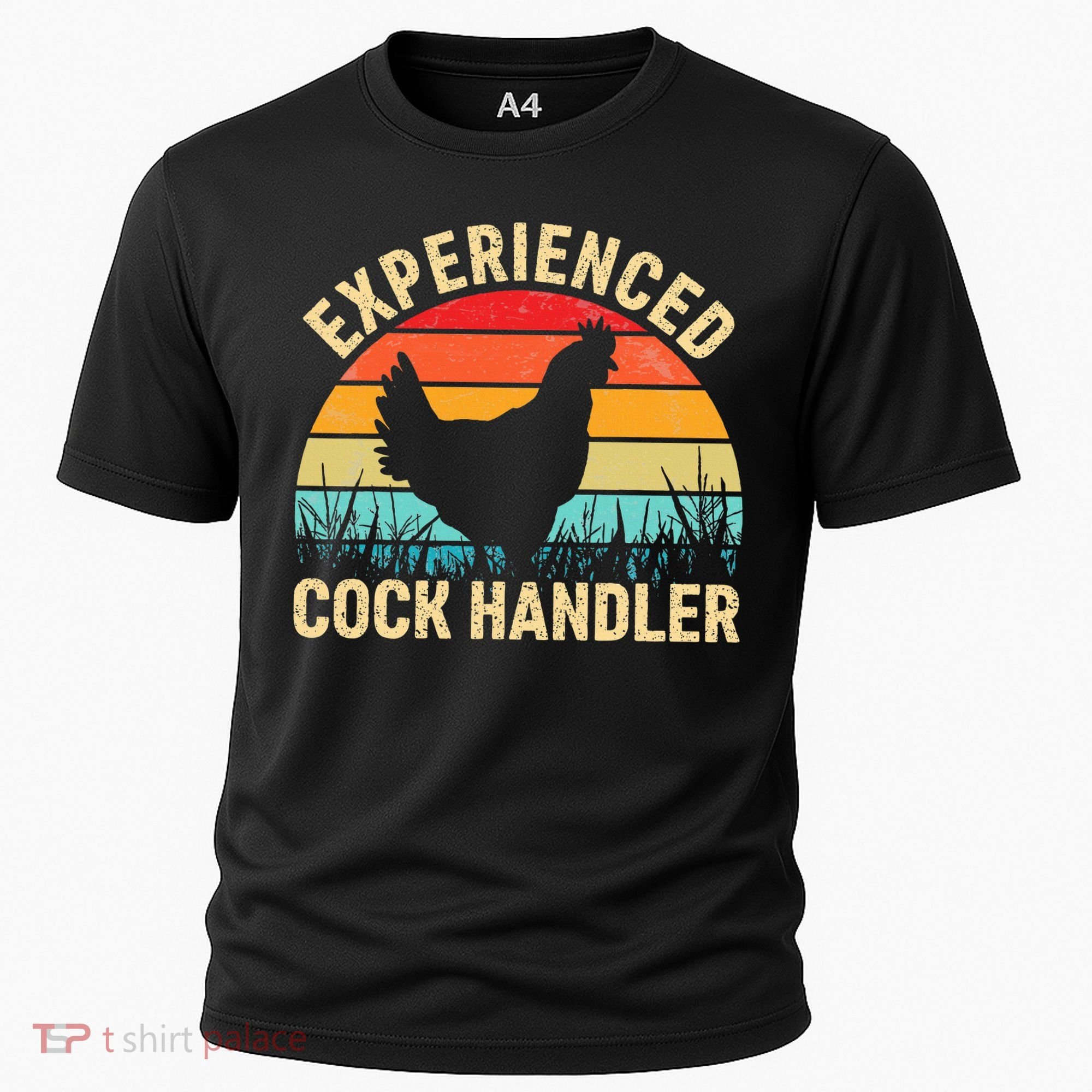 Experienced Cock Handler Chicken Farmer Pun Cooling Performance Crew T-Shirt