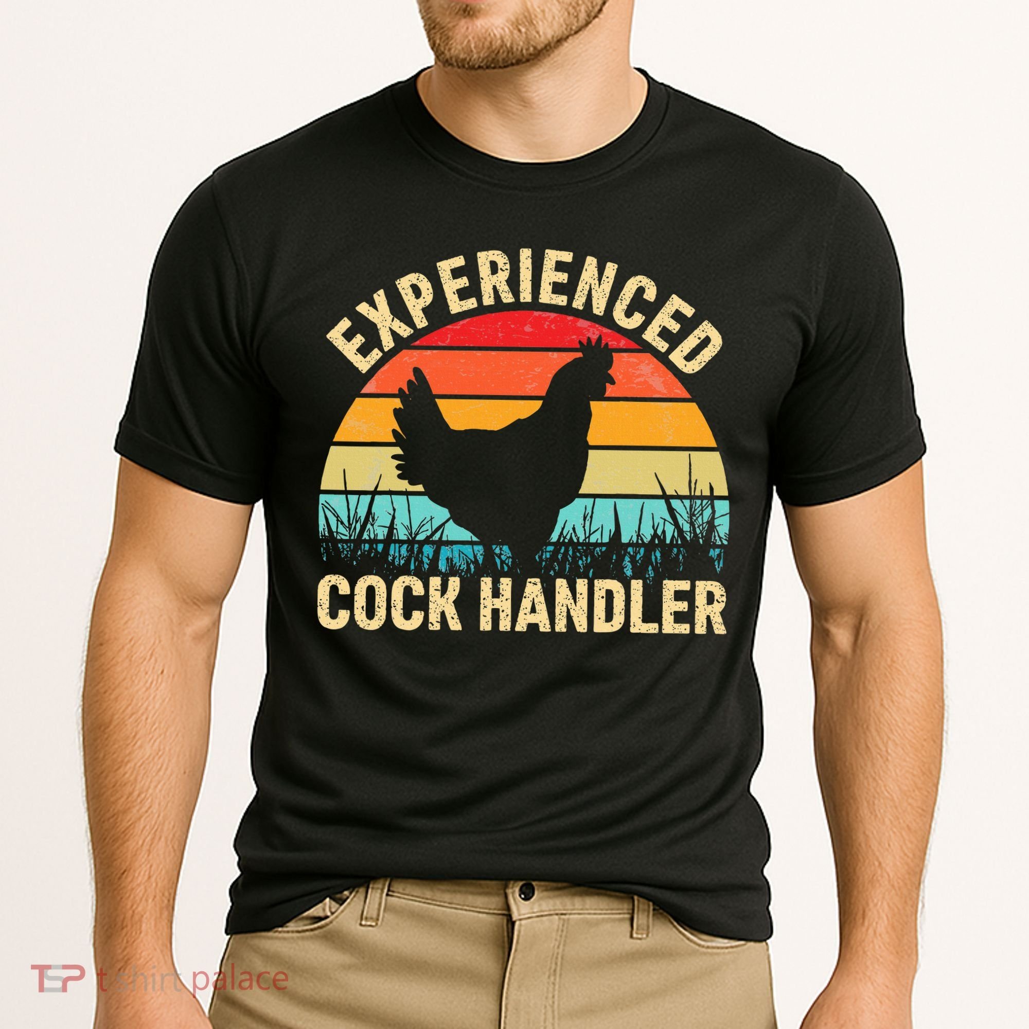 Experienced Cock Handler Chicken Farmer Pun Cooling Performance Crew T-Shirt