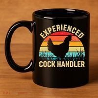 Experienced Cock Handler Chicken Farmer Pun 11oz C Handle Ceramic Mug thumb 4