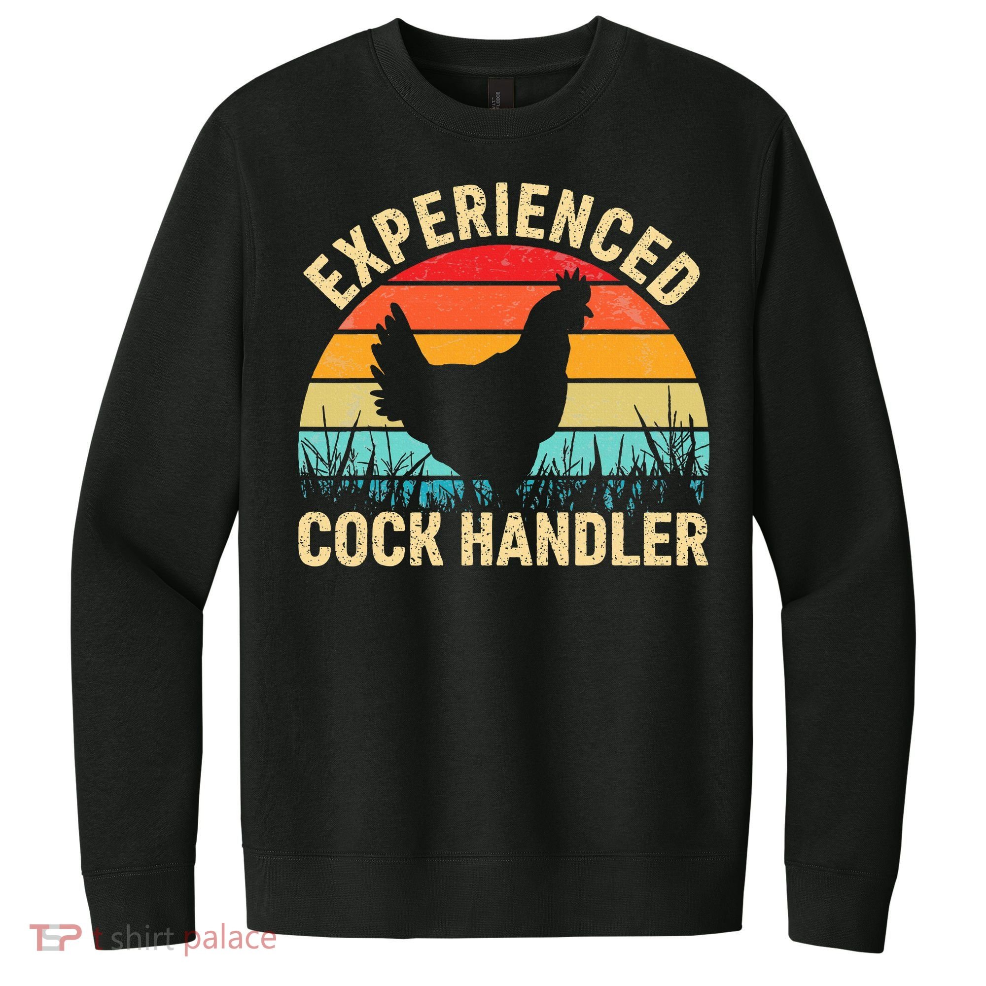 Experienced Cock Handler Chicken Farmer Pun V.I.T. Fleece Crew Sweatshirt