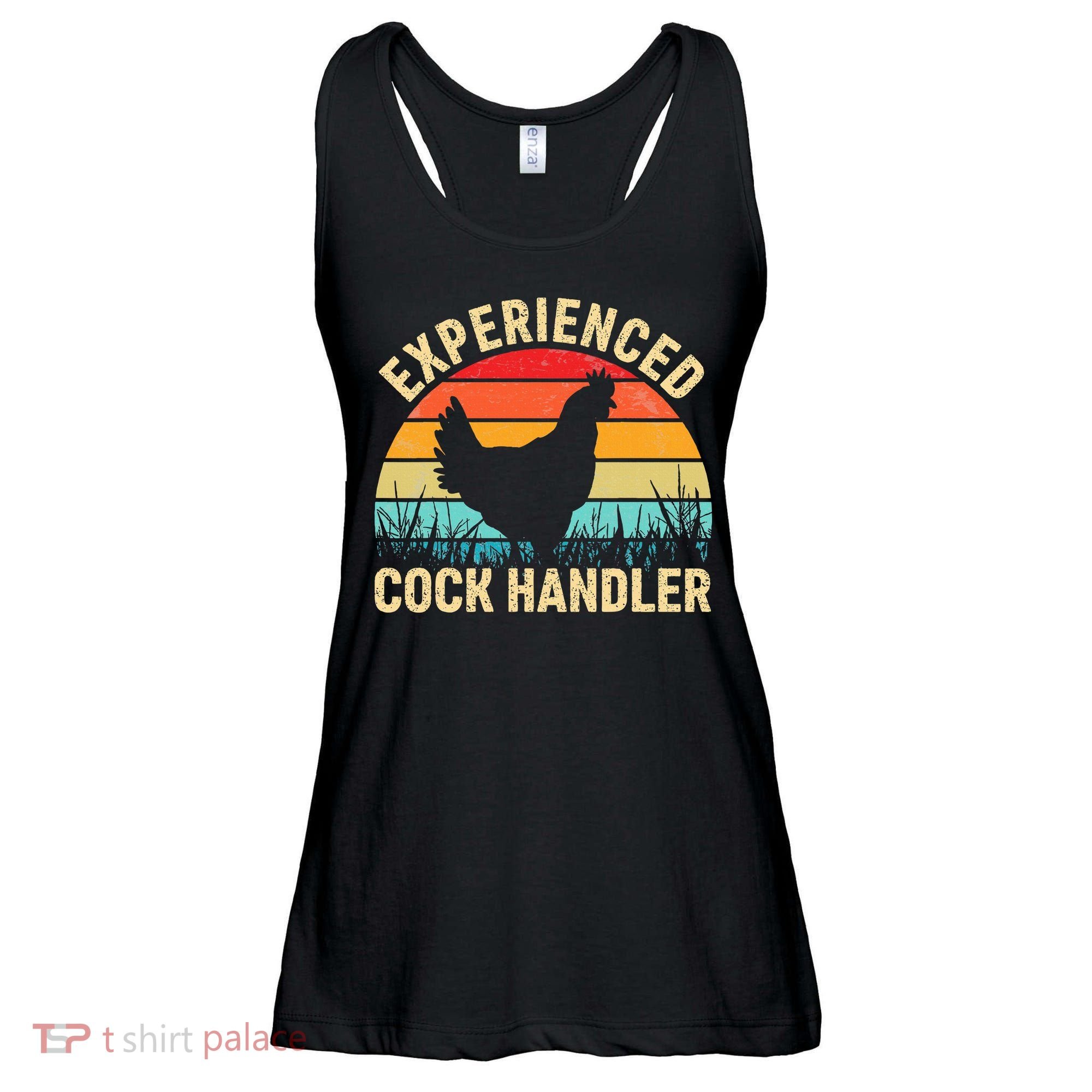 Experienced Cock Handler Chicken Farmer Pun Ladies Essential Flowy Tank