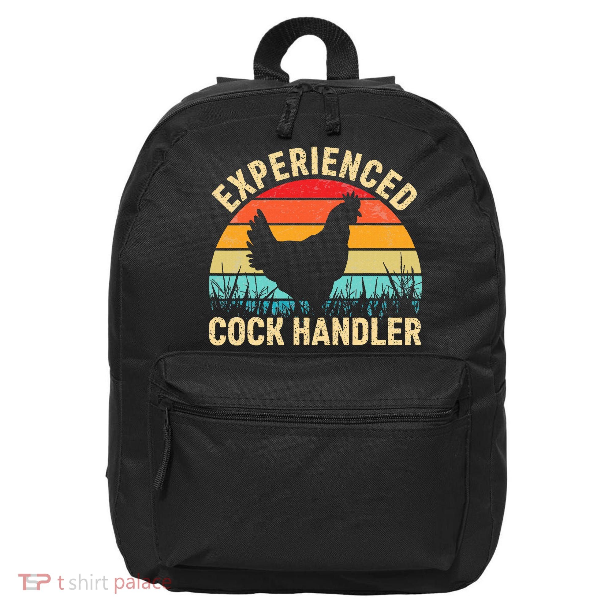 Experienced Cock Handler Chicken Farmer Pun 16 in Basic Backpack