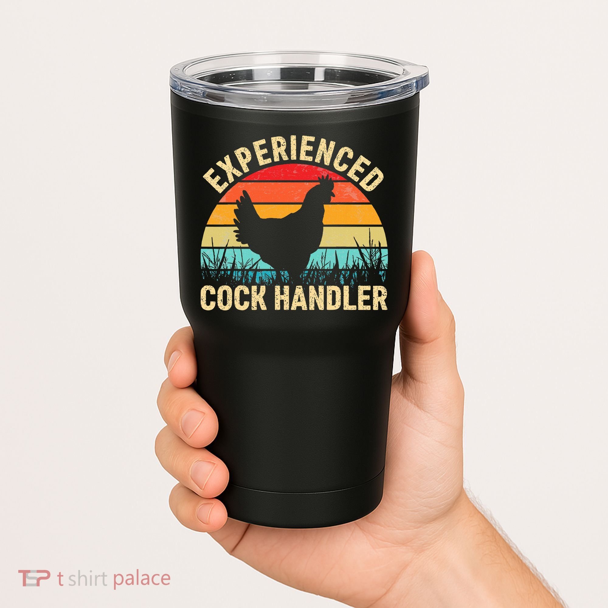 Experienced Cock Handler Chicken Farmer Pun Tumbler
