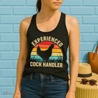 Experienced Cock Handler Chicken Farmer Pun Women's Tank Top thumb 2