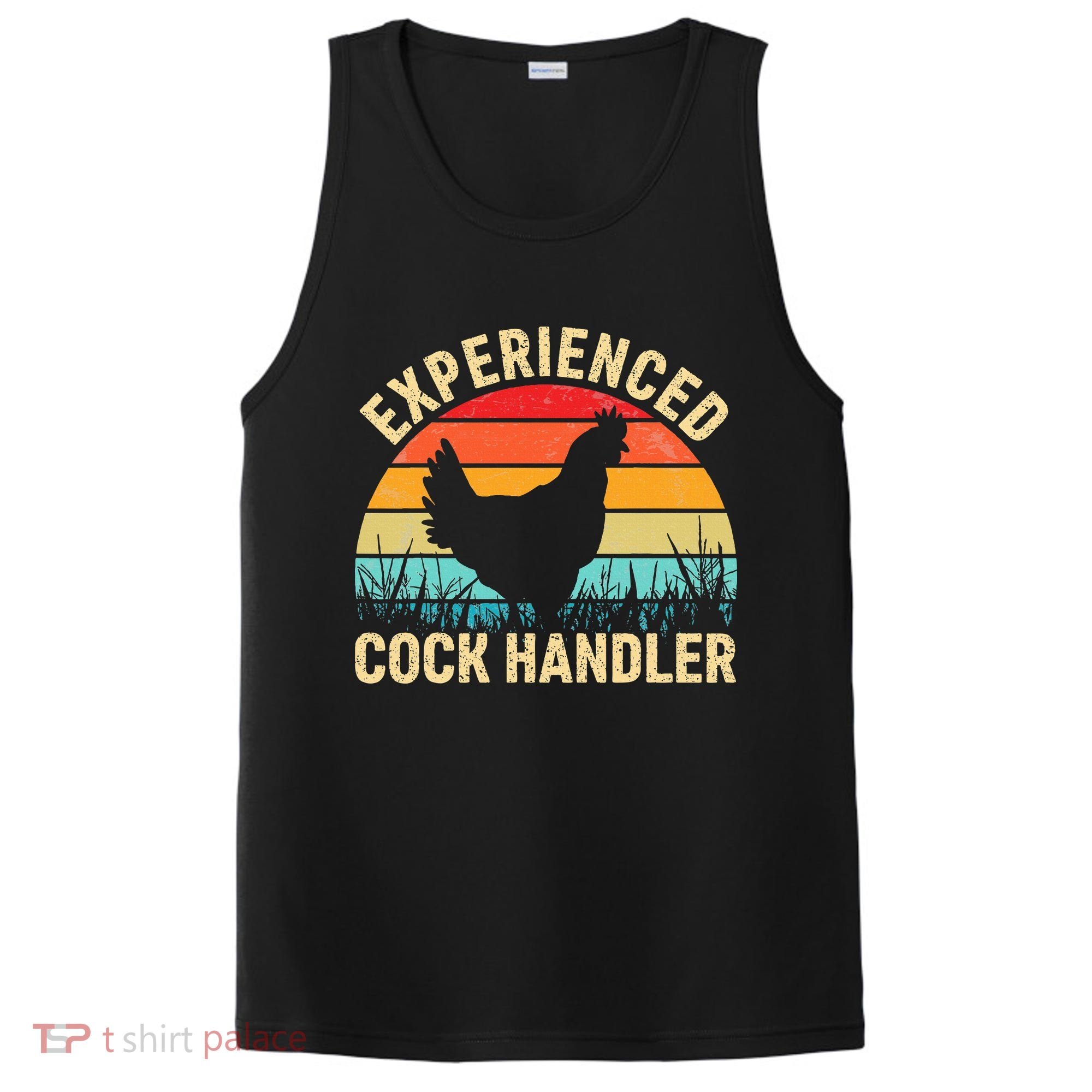 Experienced Cock Handler Chicken Farmer Pun PosiCharge Competitor Tank