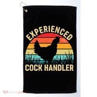 Experienced Cock Handler Chicken Farmer Pun Golf Towel thumb 0