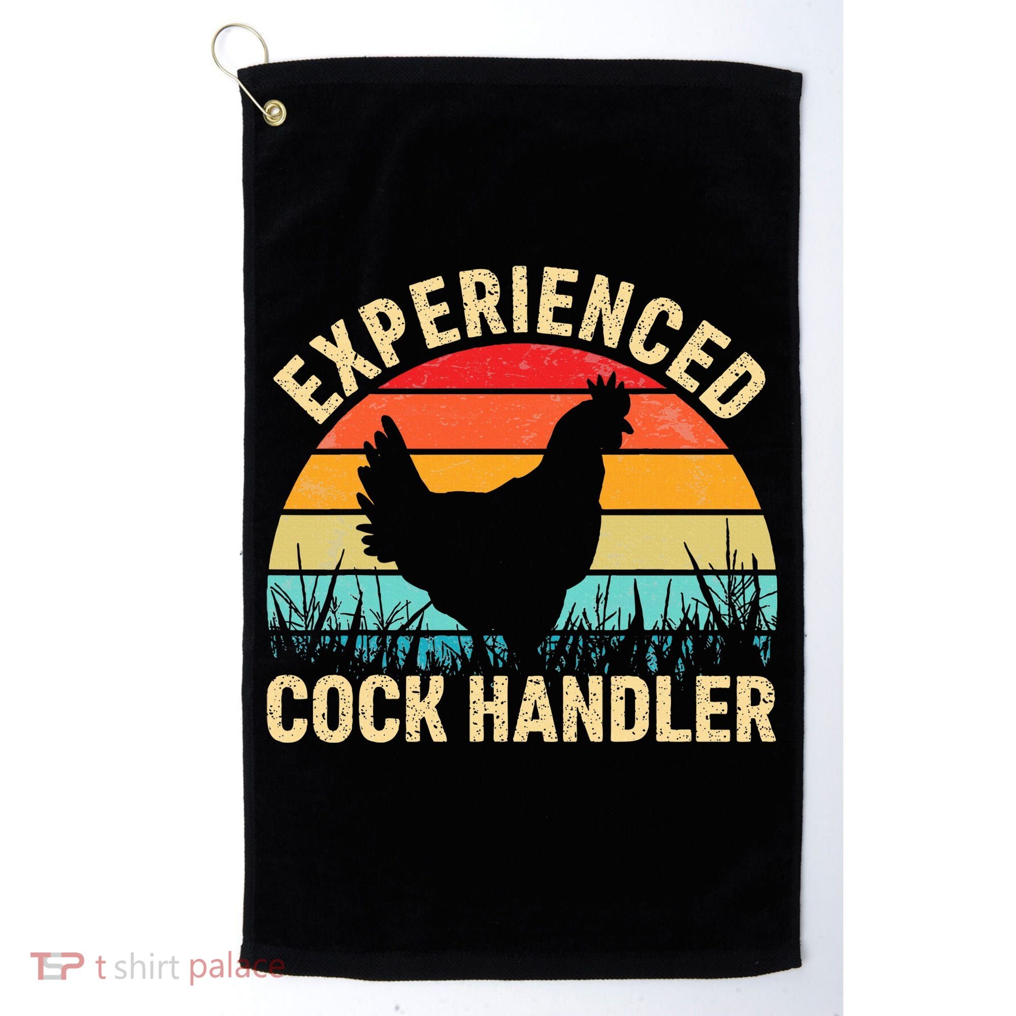 Experienced Cock Handler Chicken Farmer Pun Golf Towel