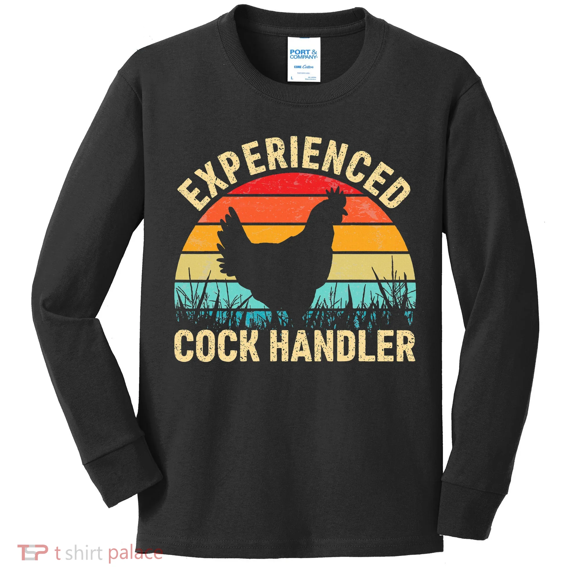 Experienced Cock Handler Chicken Farmer Pun Kids Long Sleeve Shirt