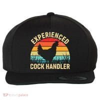 Experienced Cock Handler Chicken Farmer Pun Wool Snapback Cap thumb 0