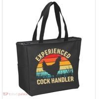 Experienced Cock Handler Chicken Farmer Pun Tote Bag thumb 2