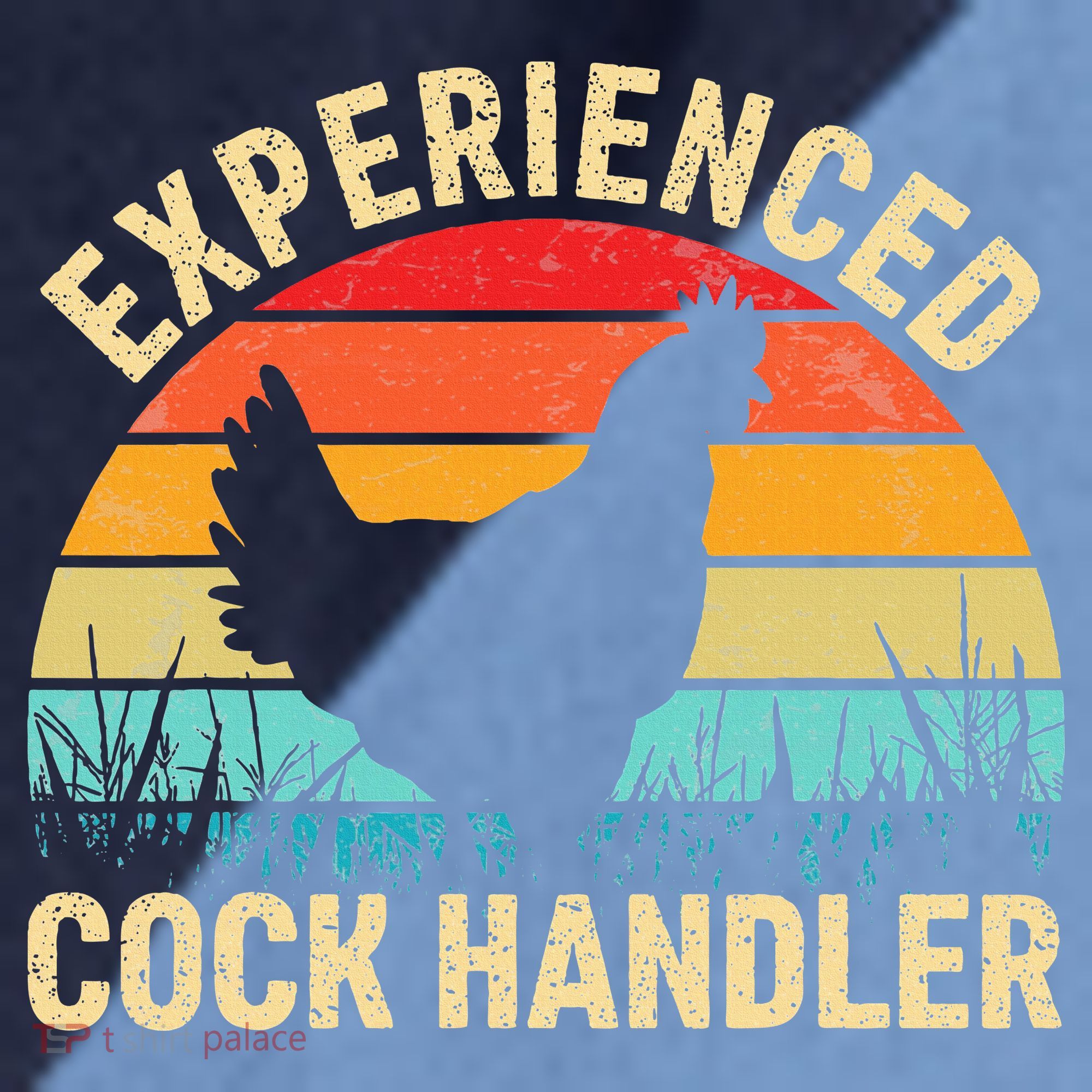 Experienced Cock Handler Chicken Farmer Pun Raglan Baseball Sleeve Shirt