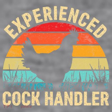 Experienced Cock Handler Chicken Farmer Pun Women's Racerback Cropped Tank