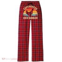 Experienced Cock Handler Chicken Farmer Pun Women's Flannel Plaid Pajama Pants thumb 0
