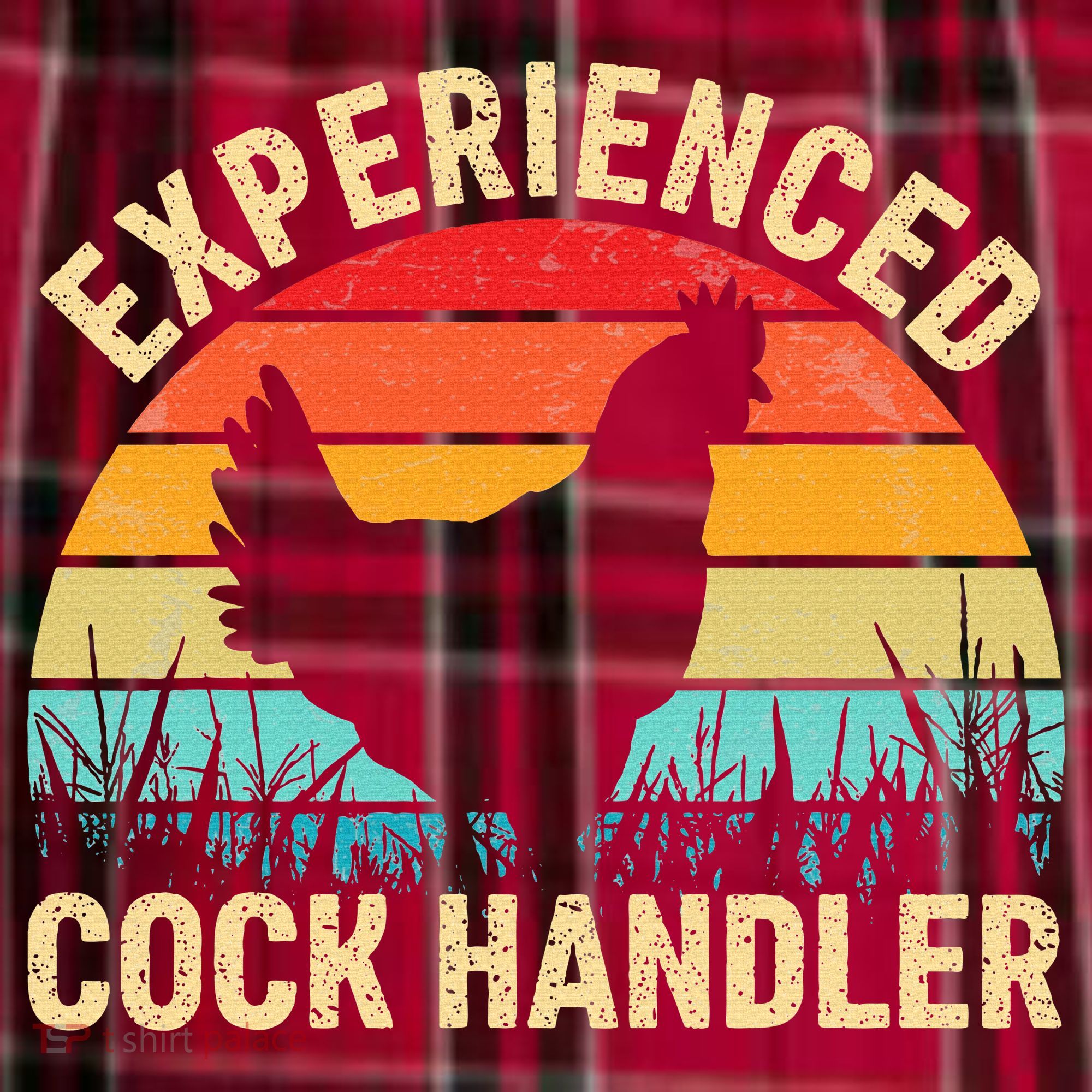 Experienced Cock Handler Chicken Farmer Pun Women's Flannel Plaid Pajama Pants
