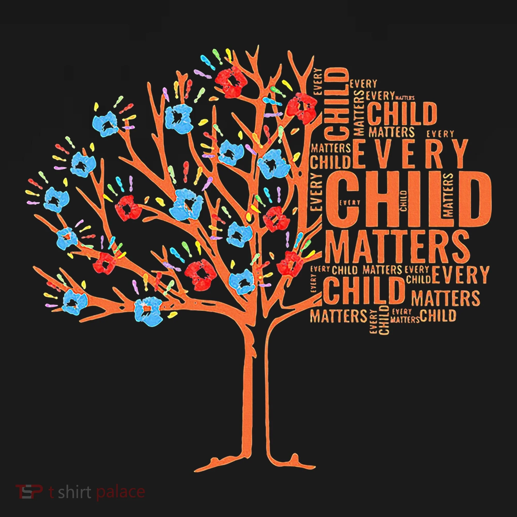 Every Child In Matters Tree Orange Day Doggie Tank
