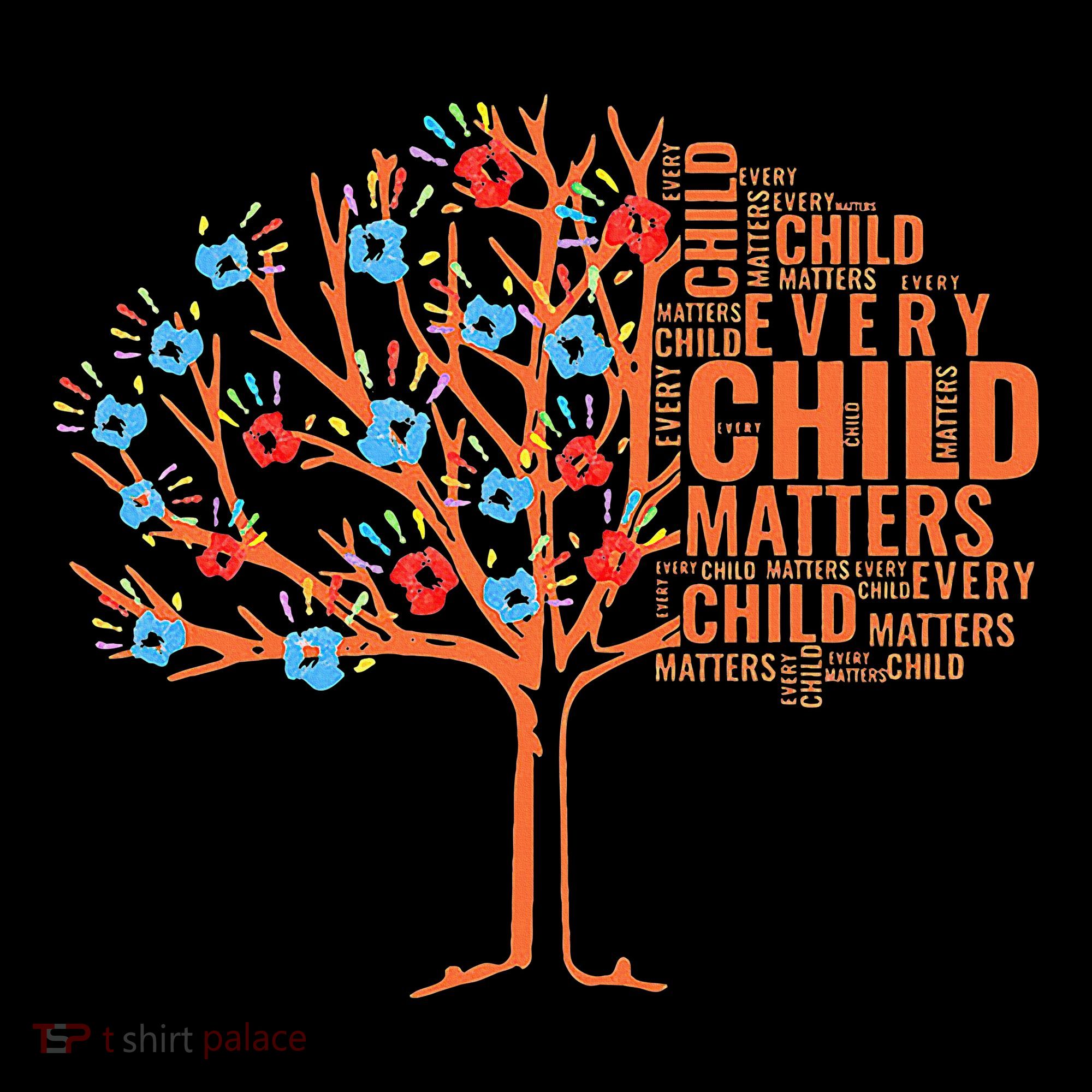 Every Child In Matters Tree Orange Day Button