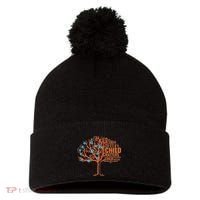 Every Child In Matters Tree Orange Day Pom Pom 12in Knit Beanie thumb 0