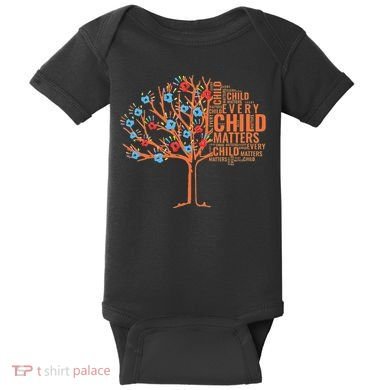 Every Child In Matters Tree Orange Day Baby Bodysuit