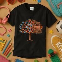 Every Child In Matters Tree Orange Day Kids T-Shirt thumb 3