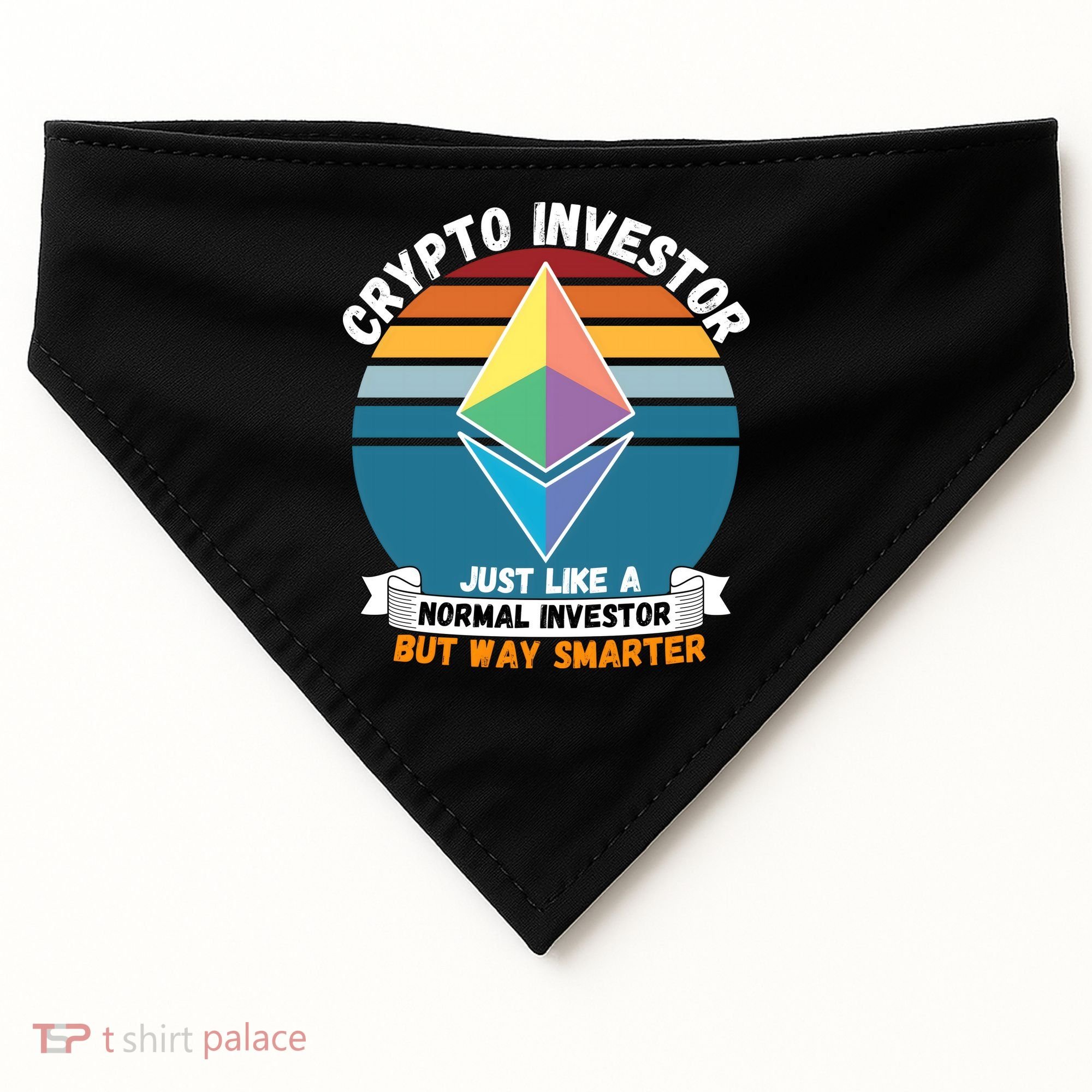Ethereum Crypto Investor, HODL Ethereum, Crypto Coin, Funny ETH USA-Made Doggie Bandana