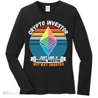 Ethereum Crypto Investor, HODL Ethereum, Crypto Coin, Funny ETH Women's Long Sleeve Shirt thumb 0