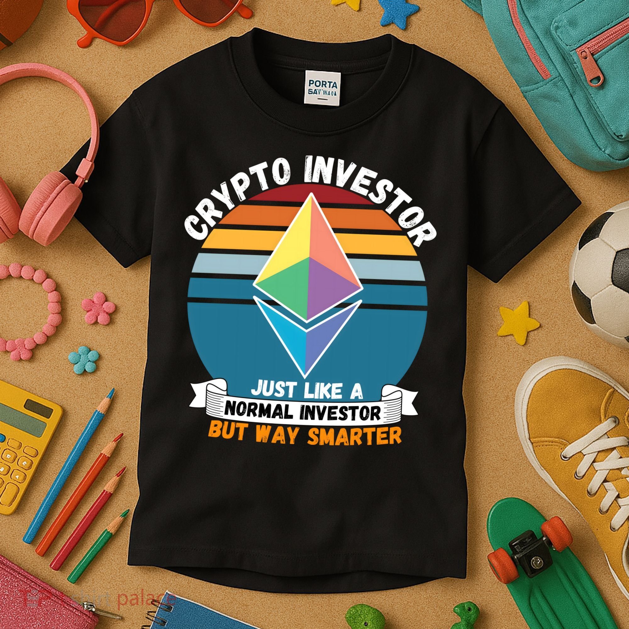 Ethereum Crypto Investor, HODL Ethereum, Crypto Coin, Funny ETH Kids T-Shirt