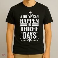 Easter Christian Jesus Cross Celebration Resurrection 3 Days T-Shirt thumb 3