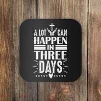 Easter Christian Jesus Cross Celebration Resurrection 3 Days Coaster thumb 0