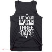 Easter Christian Jesus Cross Celebration Resurrection 3 Days Tank Top thumb 0