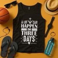Easter Christian Jesus Cross Celebration Resurrection 3 Days Tank Top thumb 4