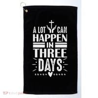 Easter Christian Jesus Cross Celebration Resurrection 3 Days Golf Towel thumb 0