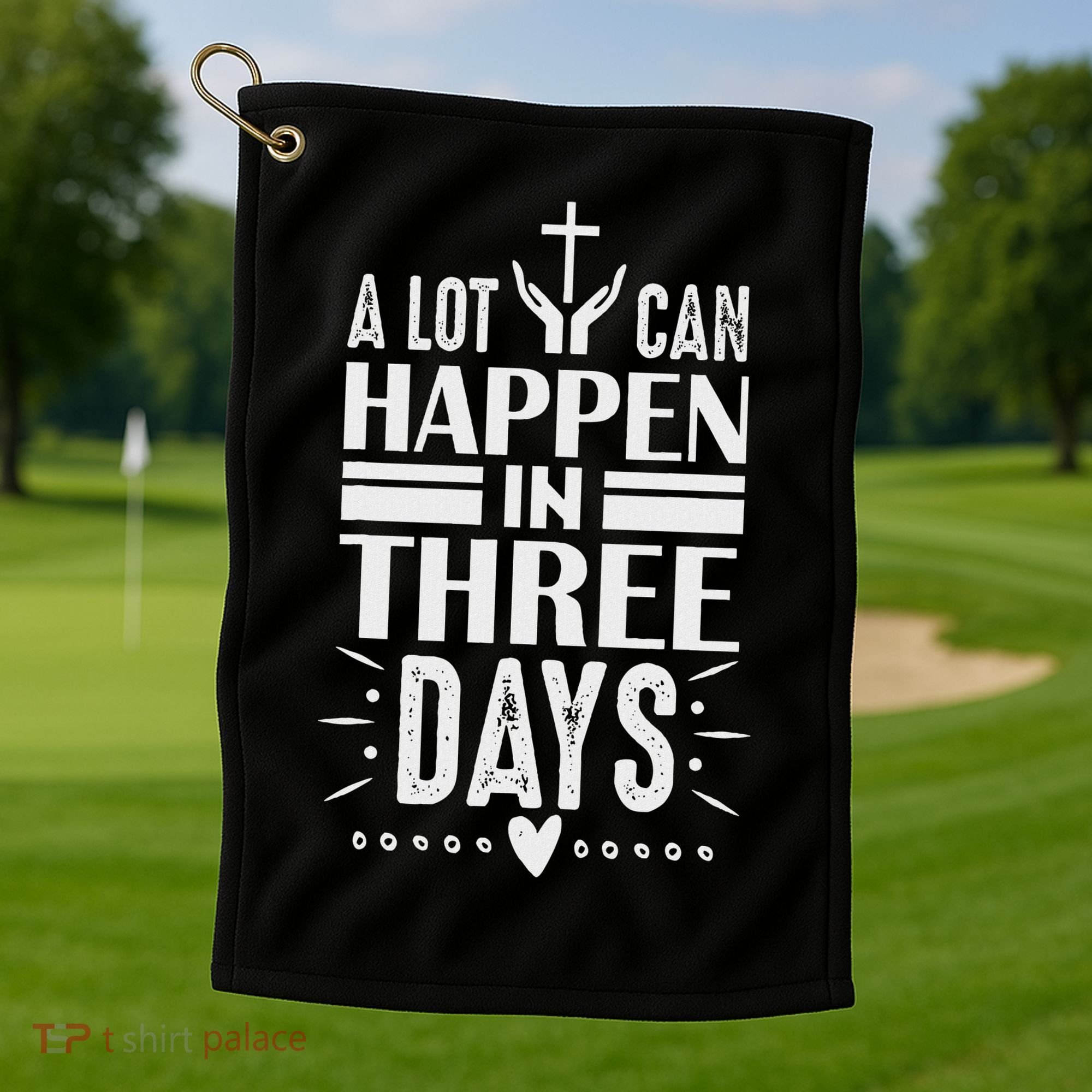Easter Christian Jesus Cross Celebration Resurrection 3 Days Golf Towel
