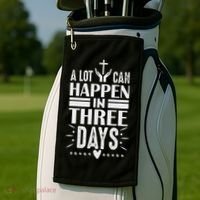 Easter Christian Jesus Cross Celebration Resurrection 3 Days Golf Towel thumb 2