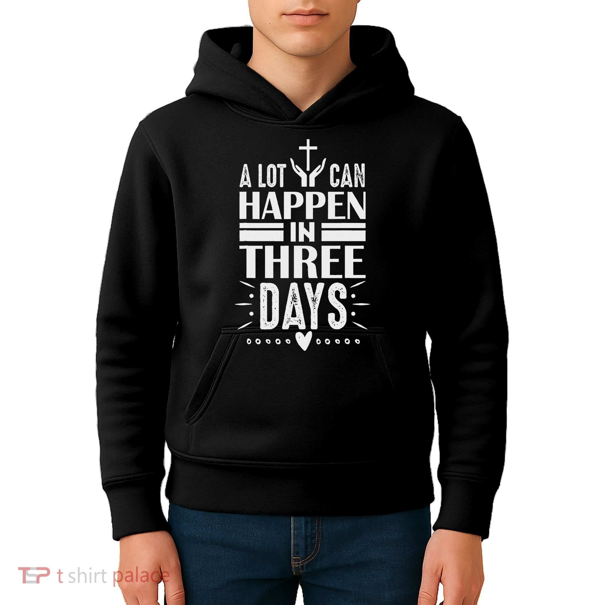 Easter Christian Jesus Cross Celebration Resurrection 3 Days Kids Hoodie