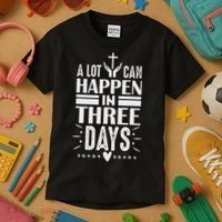 Easter Christian Jesus Cross Celebration Resurrection 3 Days Kids T-Shirt thumb 3