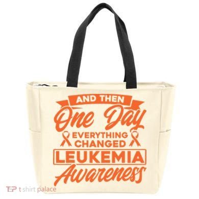 Everything Changed Leukemia Awareness Tote Bag