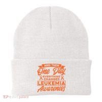 Everything Changed Leukemia Awareness Beanie thumb 0