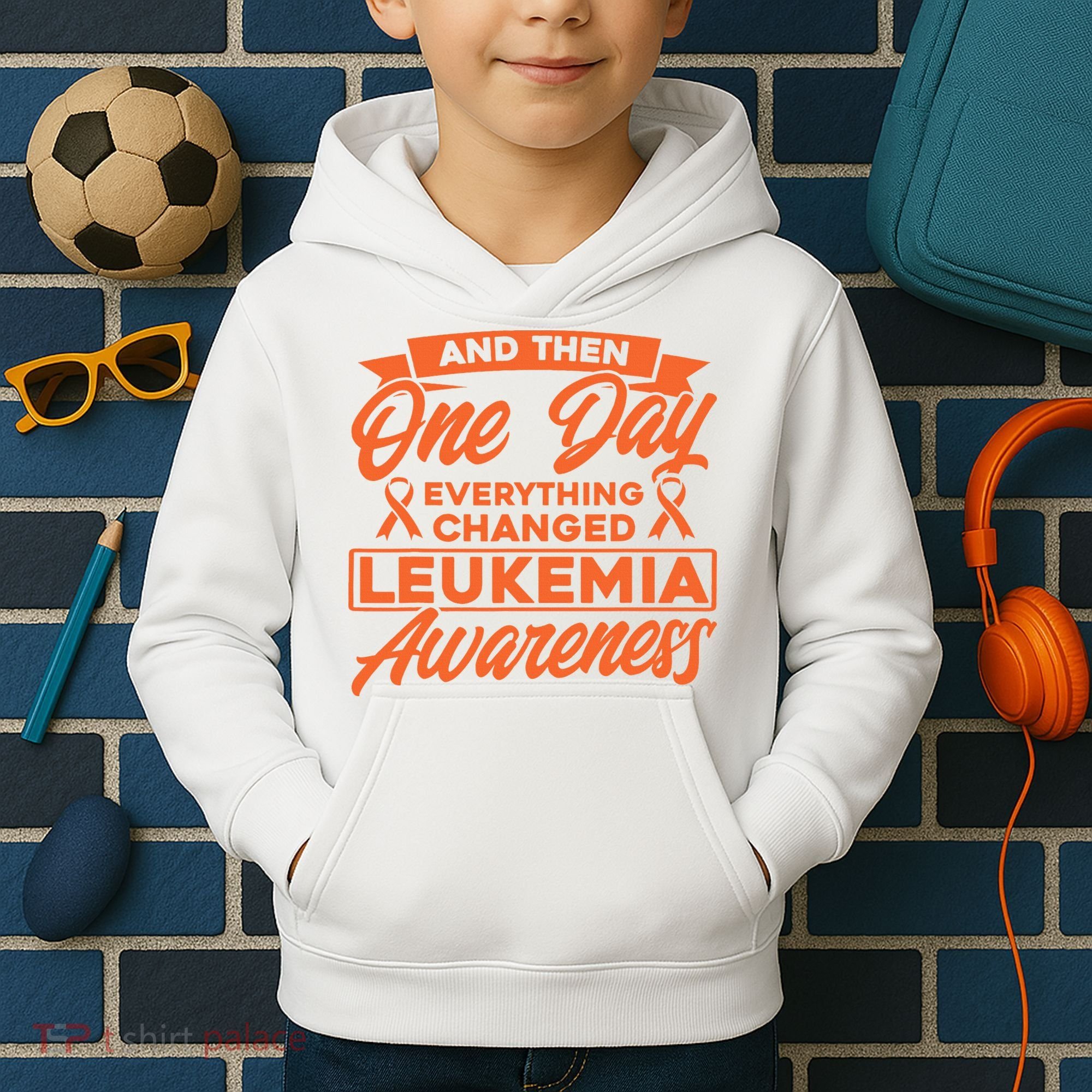 Everything Changed Leukemia Awareness Kids Hoodie