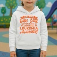 Everything Changed Leukemia Awareness Kids Hoodie thumb 3