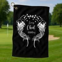 Every Child Matters Orange, Kindness And Equality Golf Towel thumb 1