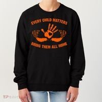 Every Child Matters Bring Them All Home Orange Handprint Women's Sweatshirt thumb 0