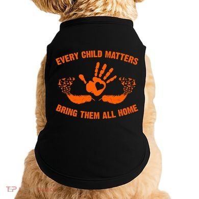 Every Child Matters Bring Them All Home Orange Handprint Doggie Tank