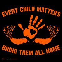 Every Child Matters Bring Them All Home Orange Handprint Women's Hoodie thumb 2