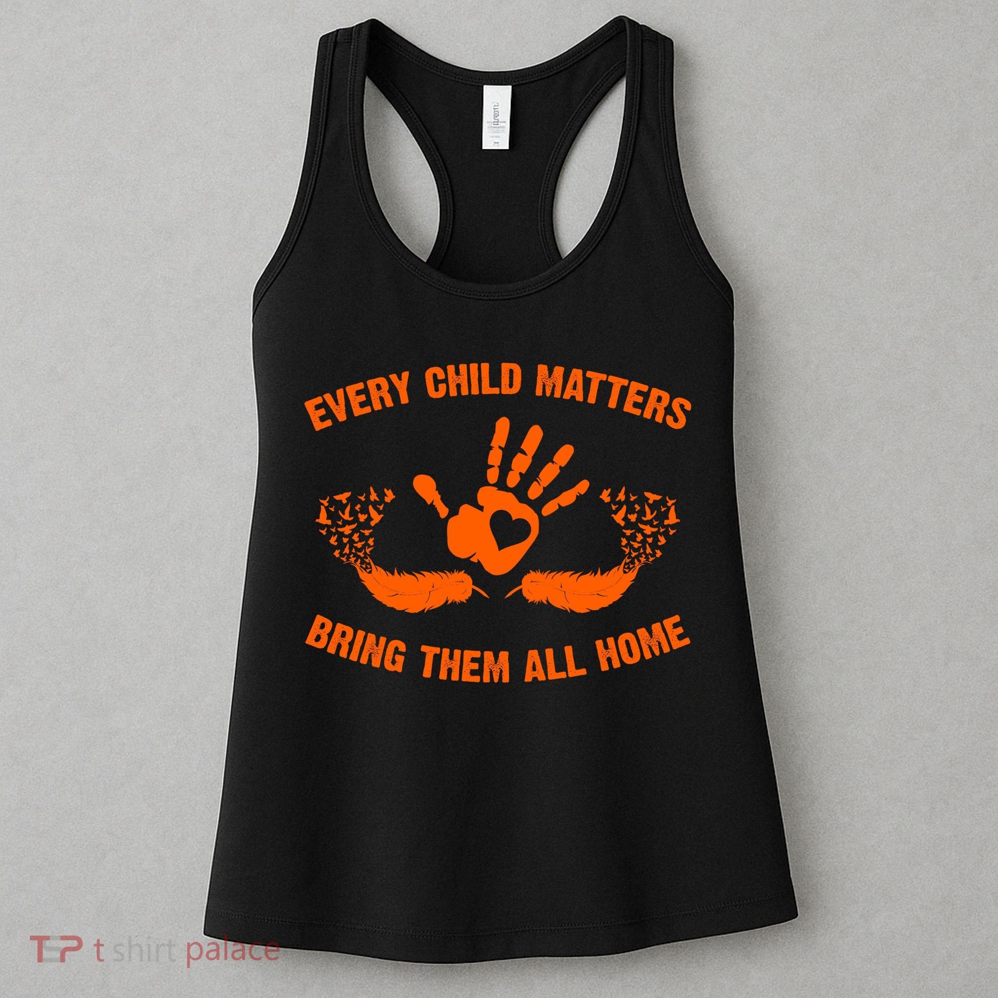 Every Child Matters Bring Them All Home Orange Handprint Women's Tank Top