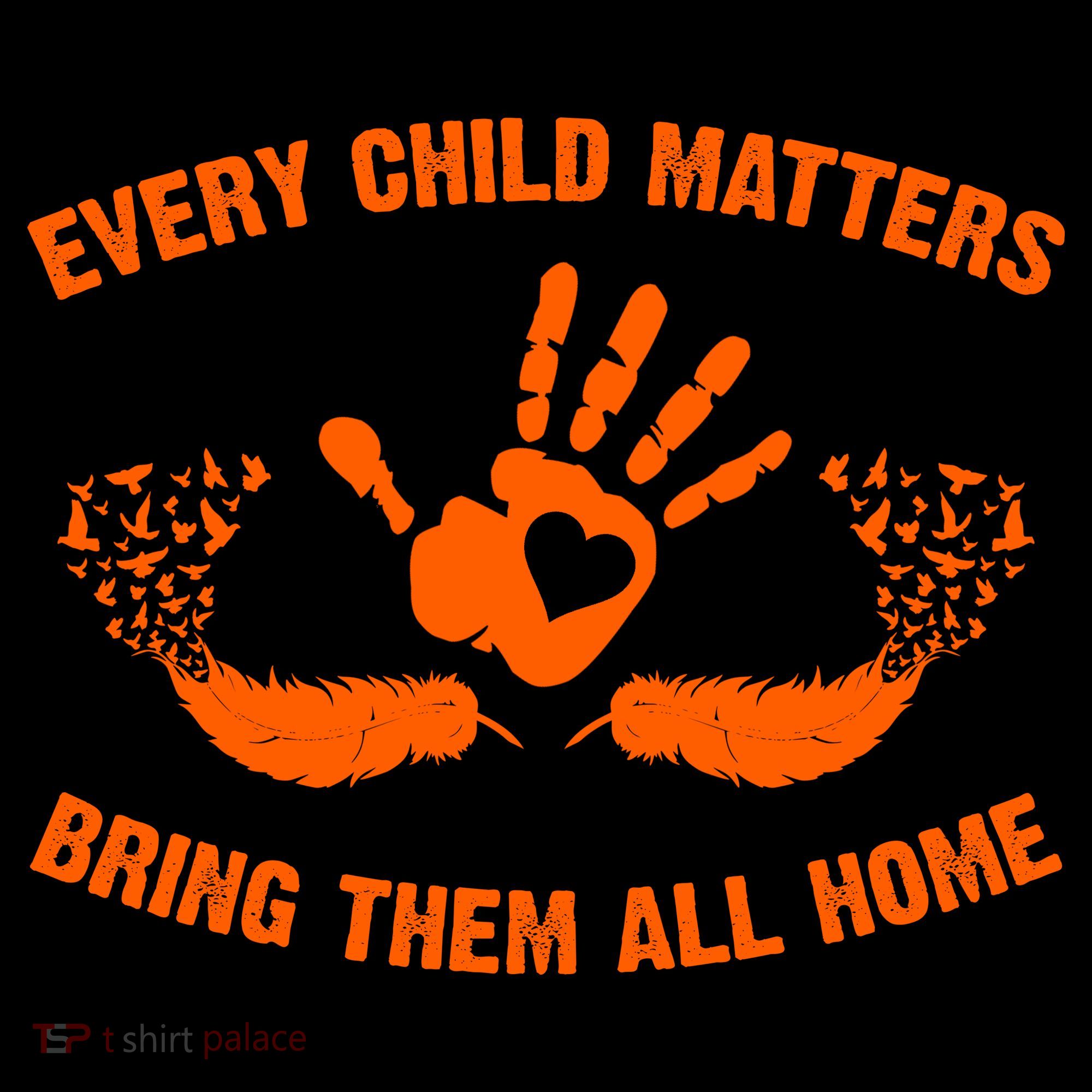 Every Child Matters Bring Them All Home Orange Handprint Baby Bodysuit