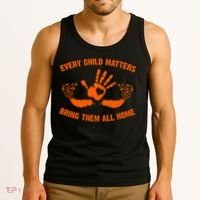 Every Child Matters Bring Them All Home Orange Handprint Tank Top thumb 3